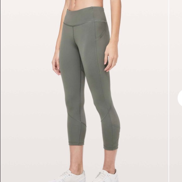 lululemon athletica Pants - Lululemon Pace Rival Crop Grey Sage 12